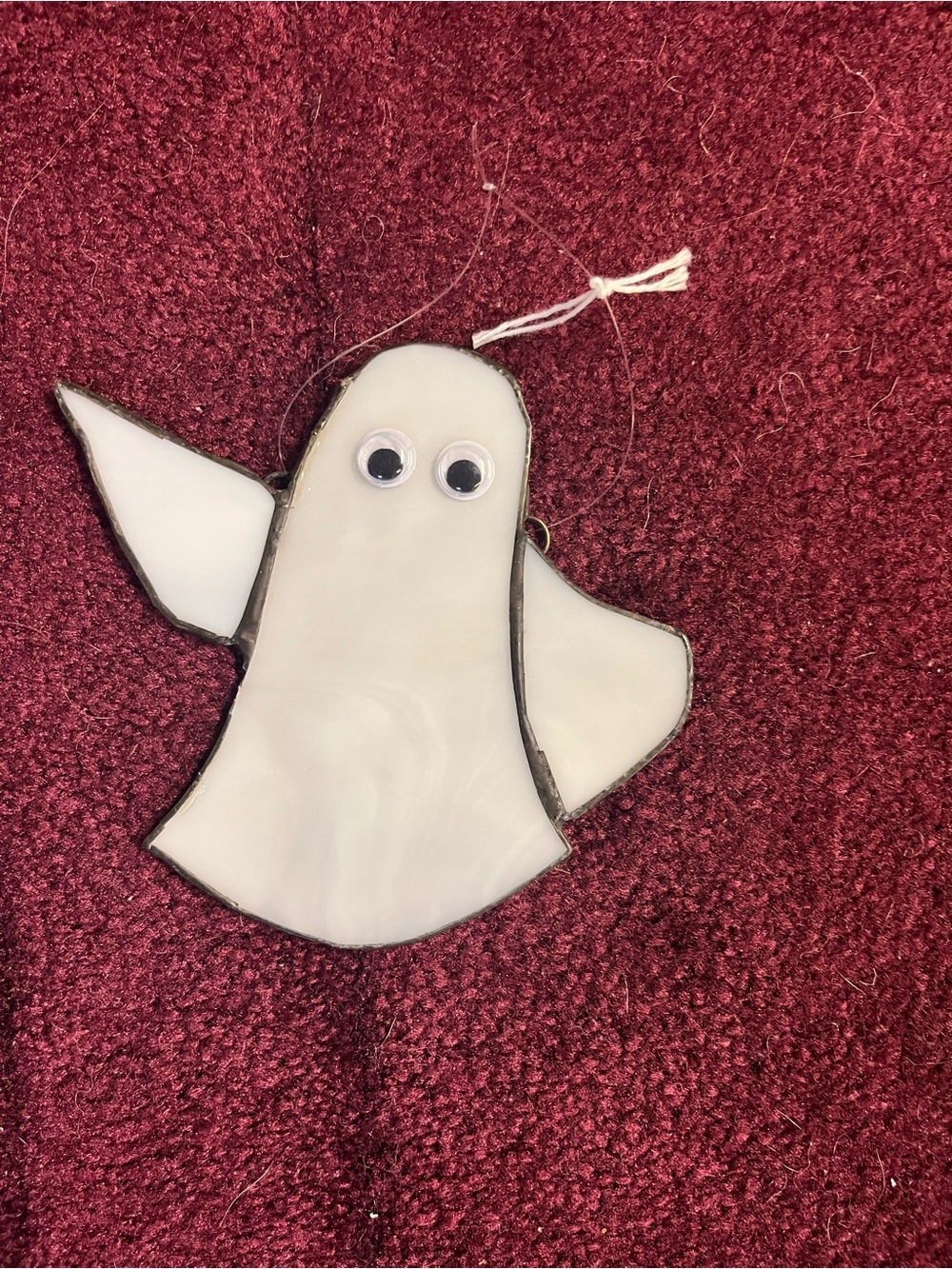 White Ghost Stained Glass Window Hanging- Brand Unspecified